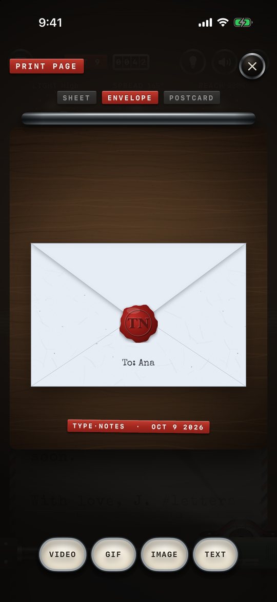 A letter sealed in an envelope with a red wax seal